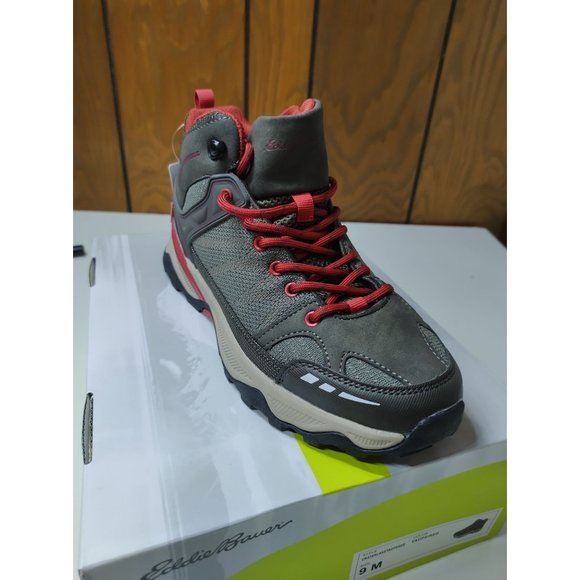 Shoes Eddie Bauer Crater Lake Mid Womens Waterproof Hiking Bootstaupe Red 9m Poshmark